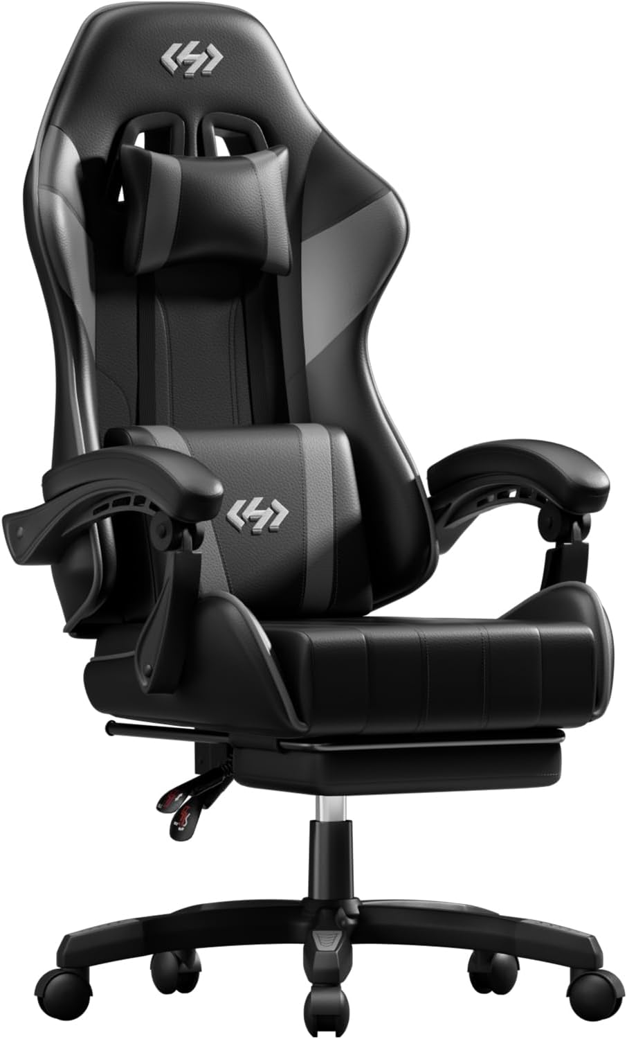 HLDIRECT Gaming Chair with Footrest, Computer Chair with Lumbar for Adults