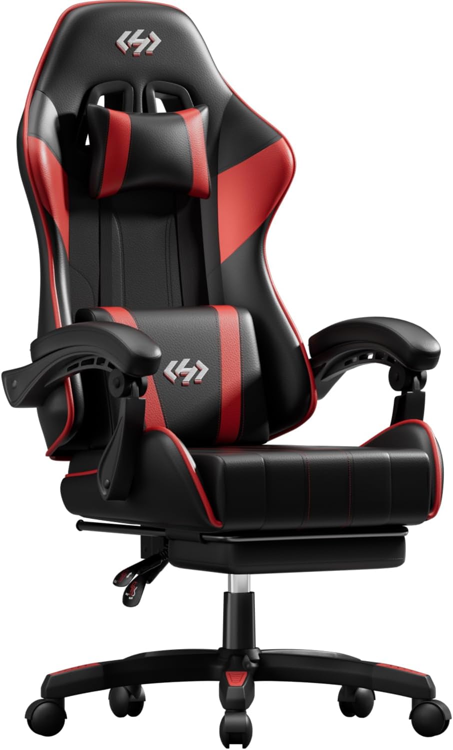 HLDIRECT Gaming Chair with Footrest, Computer Chair with Lumbar for Adults