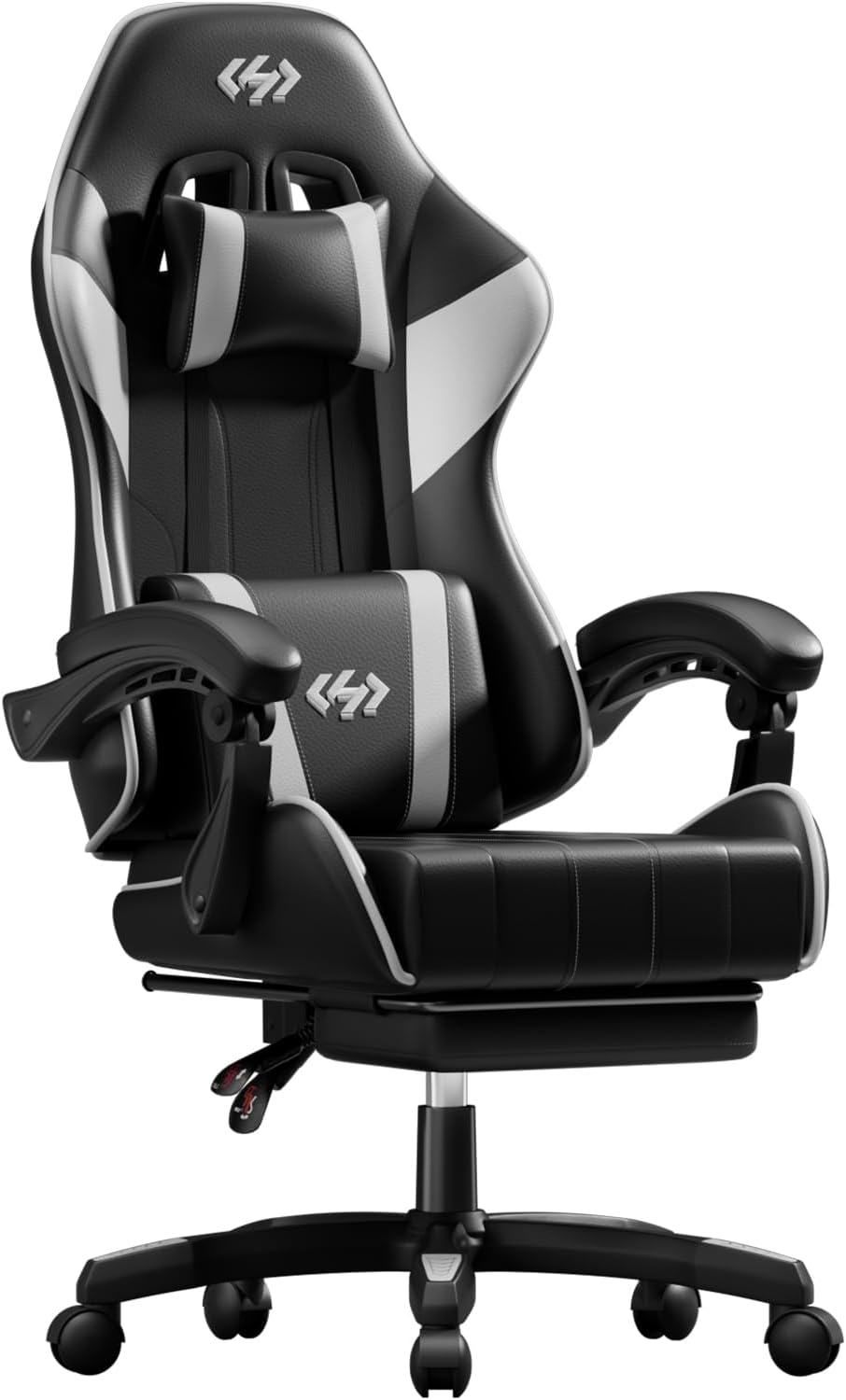 HLDIRECT Gaming Chair with Footrest, Computer Chair with Lumbar for Adults