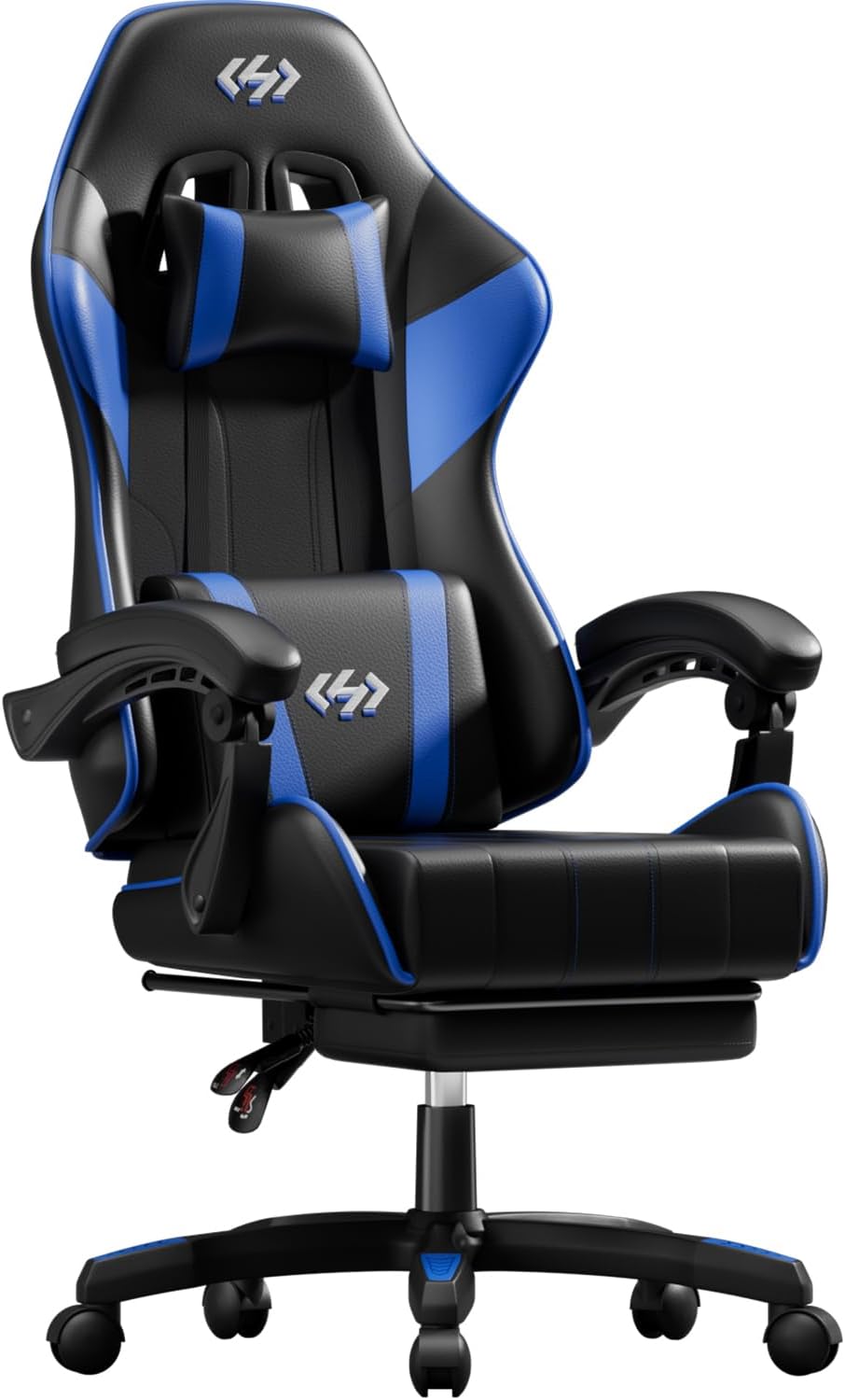 HLDIRECT Gaming Chair with Footrest, Computer Chair with Lumbar for Adults