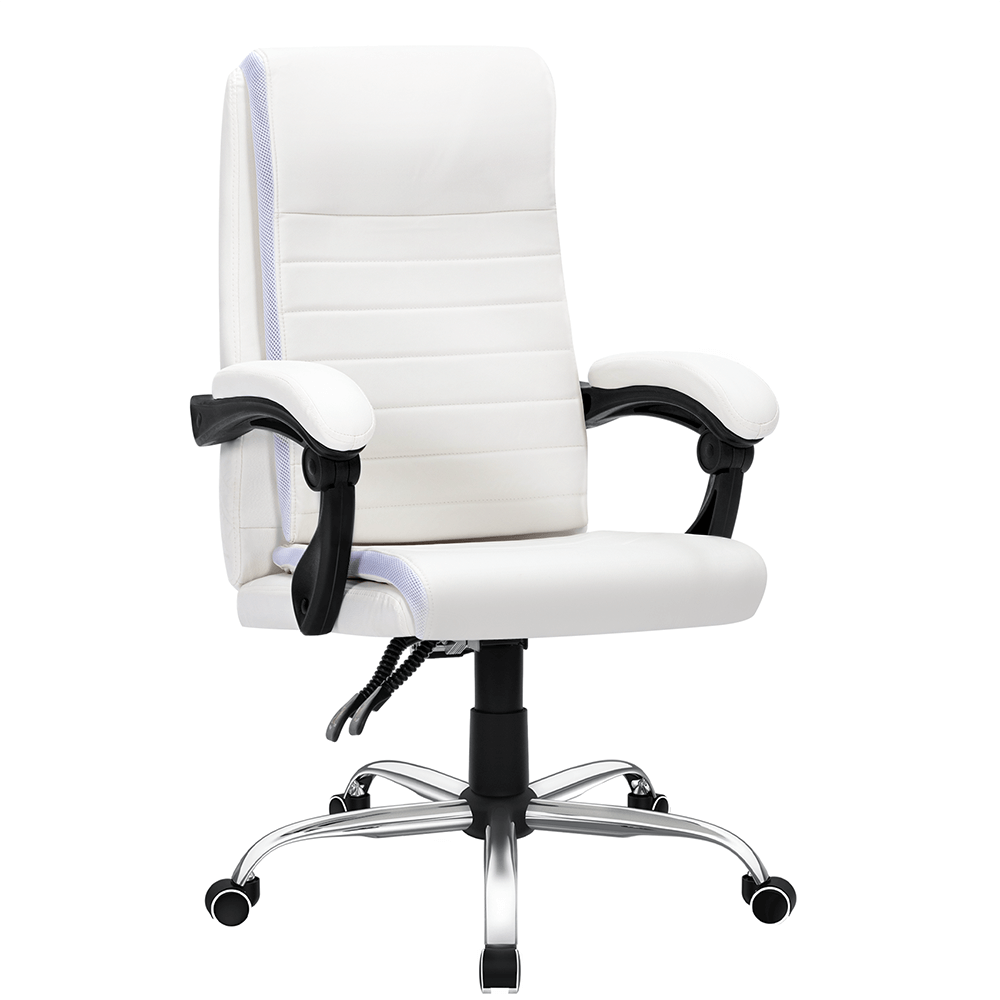 HLDIRECT Adjustable Height and High Back Angle, Swivel PU Leather Office Chair