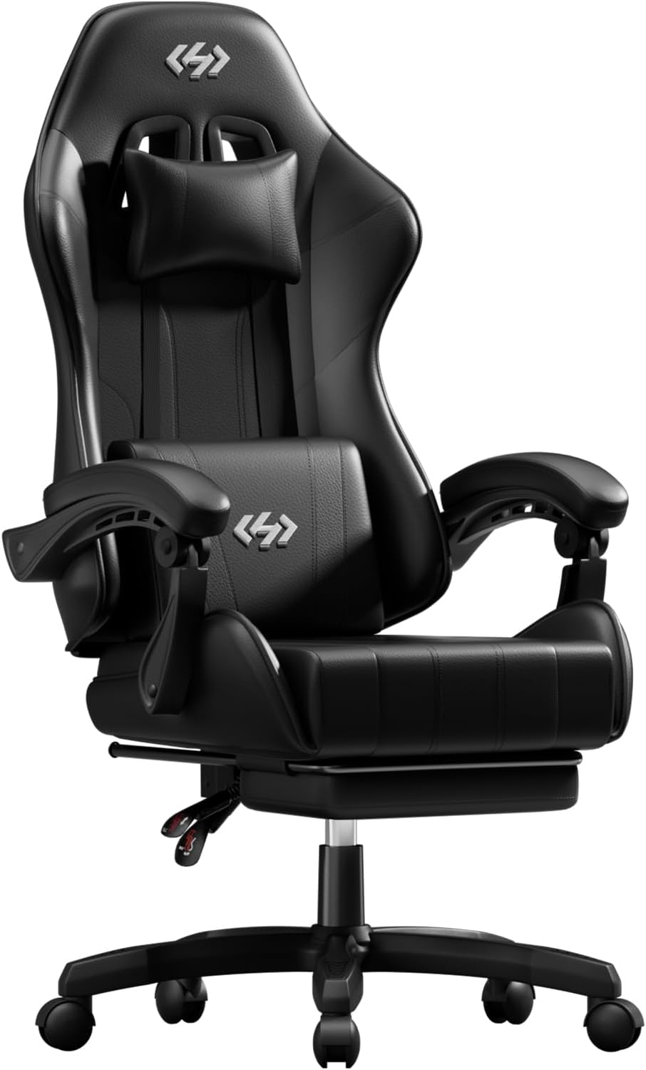 HLDIRECT Gaming Chair with Footrest, Computer Chair with Lumbar for Adults