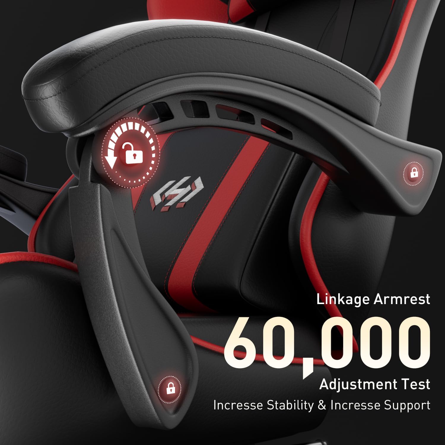 HLDIRECT Gaming Chair with Footrest, Computer Chair with Lumbar for Adults