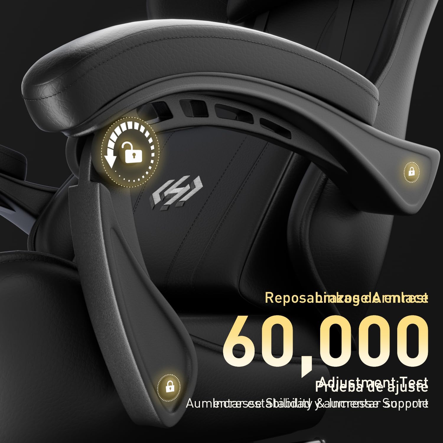 HLDIRECT Gaming Chair with Footrest, Computer Chair with Lumbar for Adults