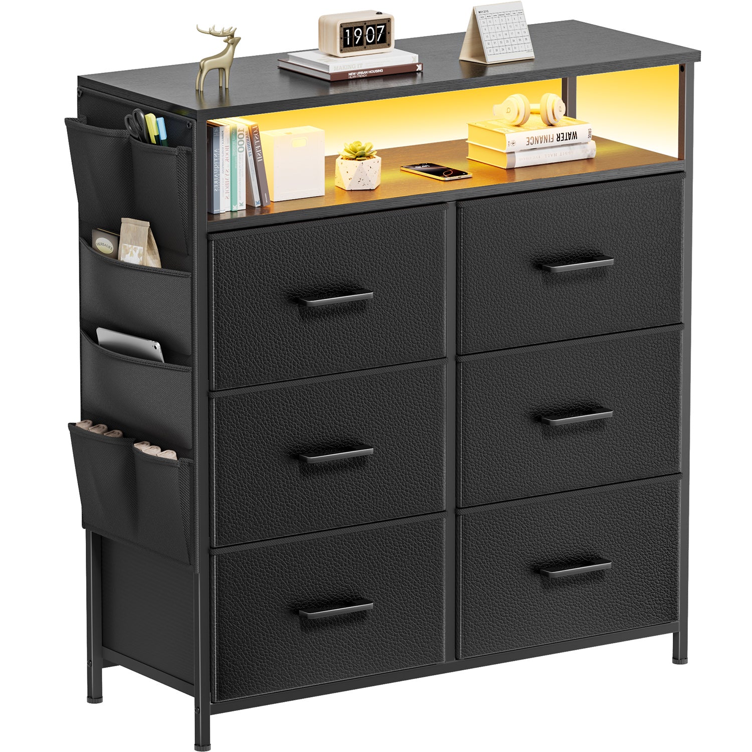 HLDIRECT Dresser for Bedroom with 6 Drawers