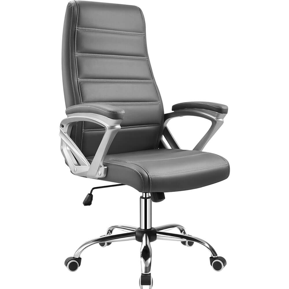HLDIRECT Grey Ergonomic Office Chair for Adults