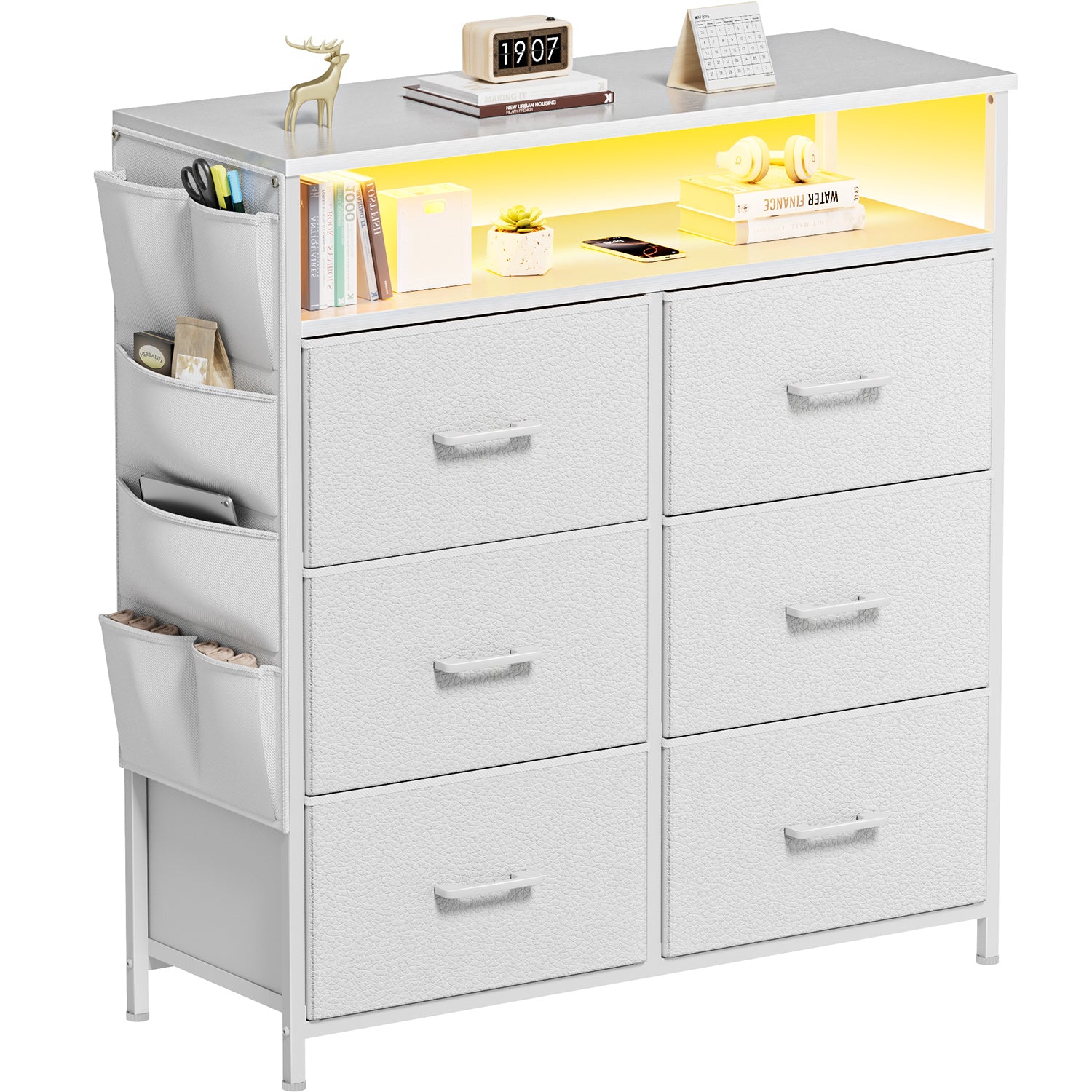 HLDIRECT Dresser for Bedroom with 6 Drawers